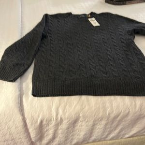 Polo Ralph Lauren men’s wool cashmere cable knit sweater